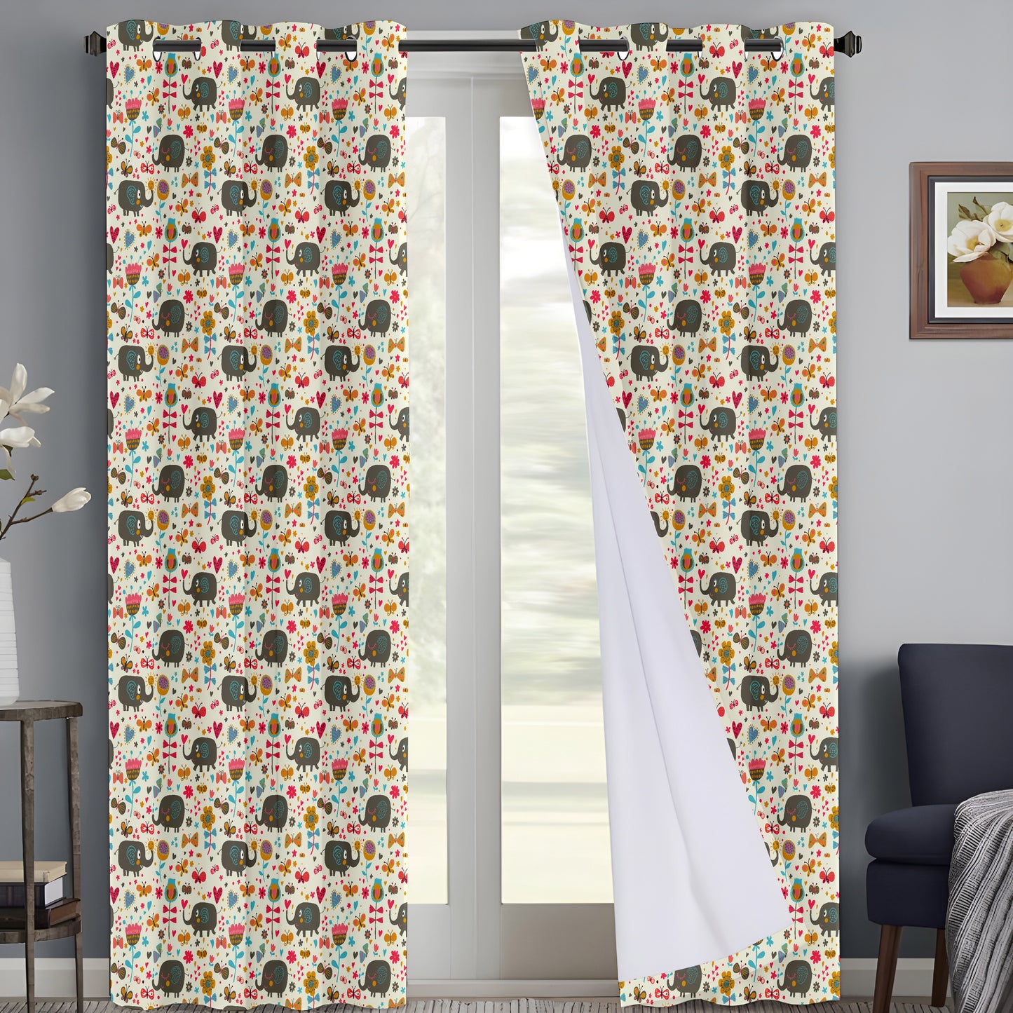 Whimsical Elephant Curtains