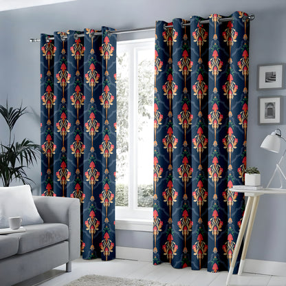 Vintage Floral Tapestry Curtains