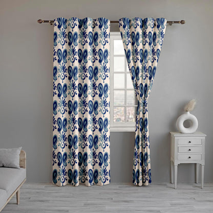 Ikat Indigo Curtains