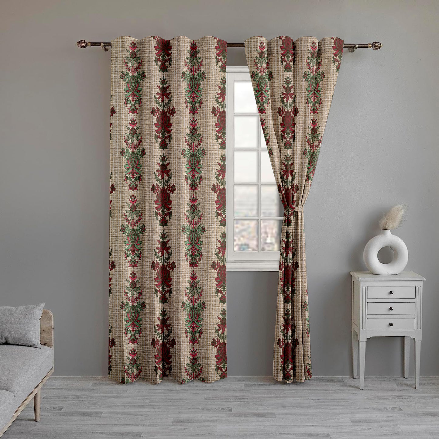 Rustic Floral Curtains