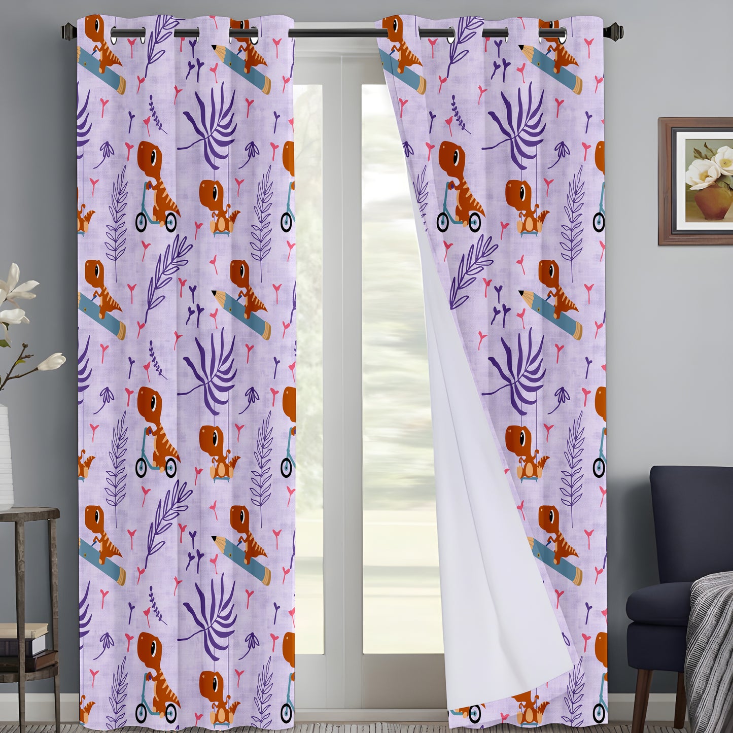 Dino Dash Curtains