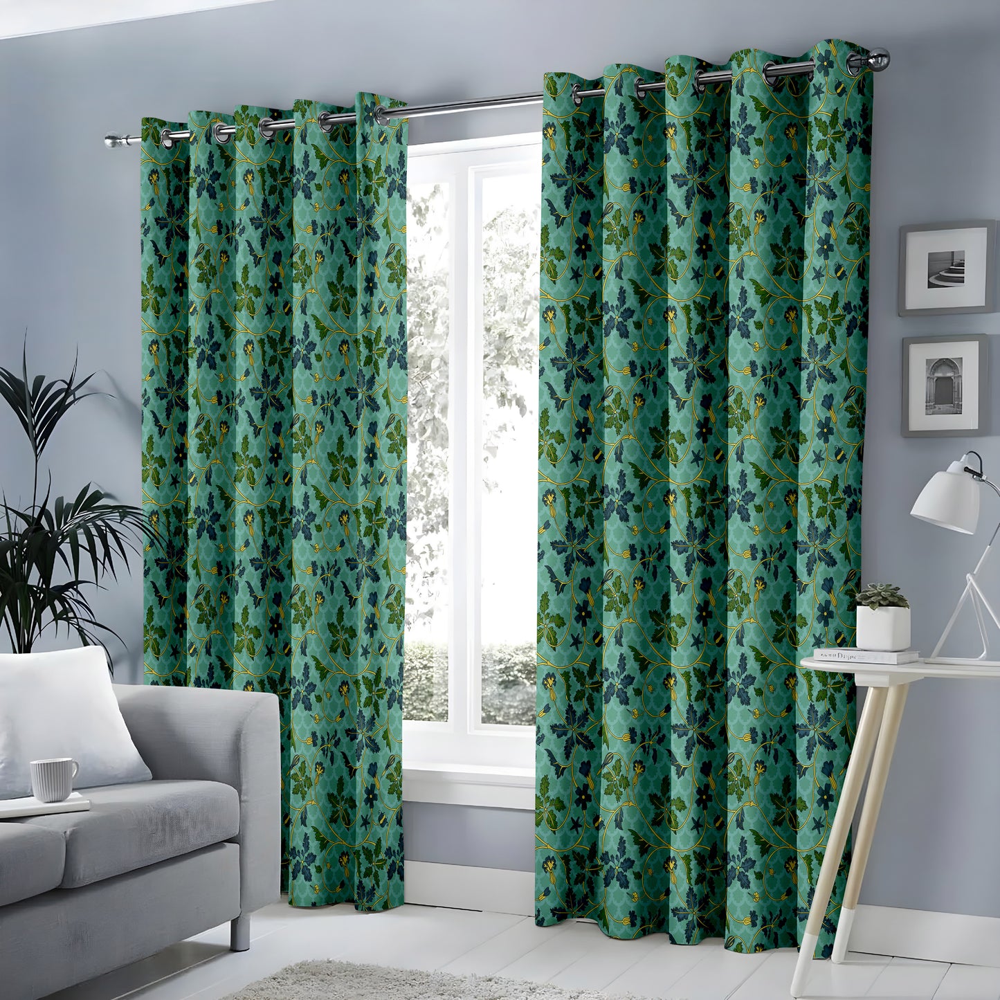 Emerald Elegance Enchanting Curtains