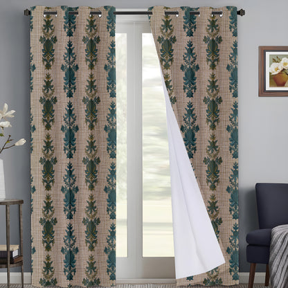 Rustic Floral Tapestry Curtains