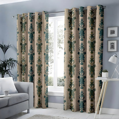 Rustic Floral Tapestry Curtains