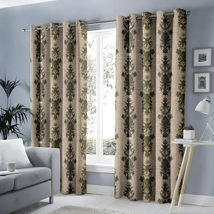 Rustic Floral Tapestry Curtains