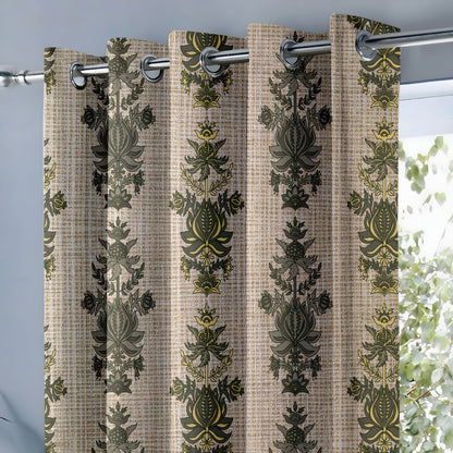 Rustic Floral Tapestry Curtains