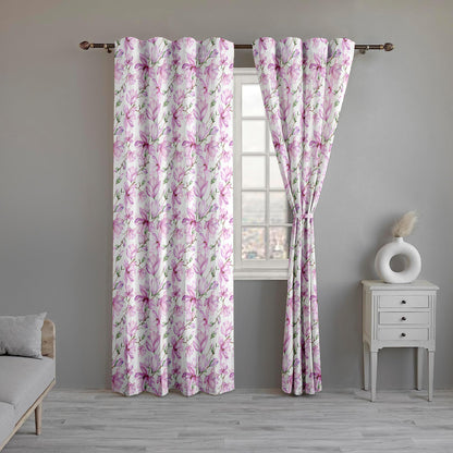 Whimsical Watercolor Magnolia Curtains