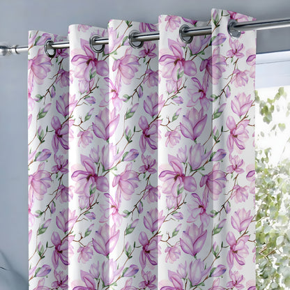 Whimsical Watercolor Magnolia Curtains