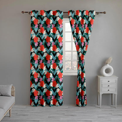 Zigzag Floral Curtains