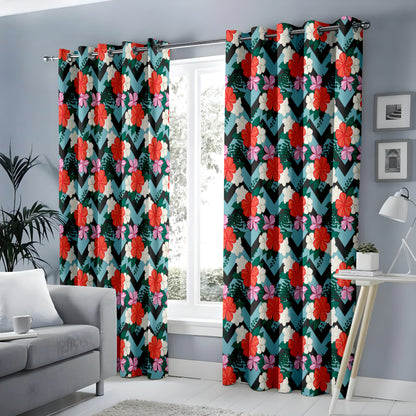 Zigzag Floral Curtains