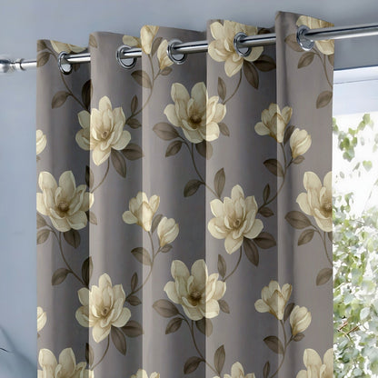 Whimsical Watercolor Magnolia Curtains